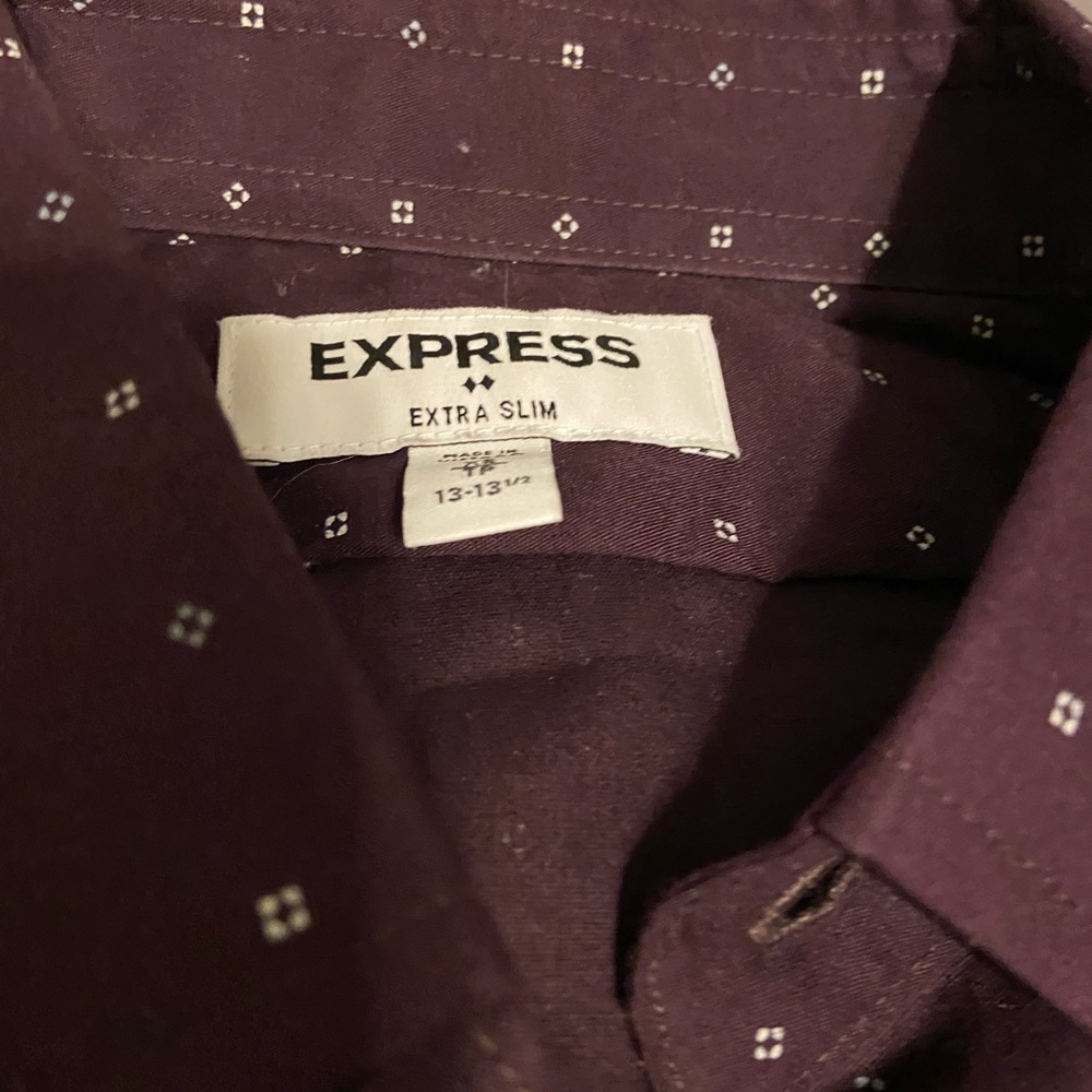NWOT Express extra slim button down shirt